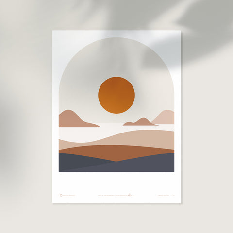 'Daytime Desert' by A Howes Limited Edition 300mm x 400mm Art Print