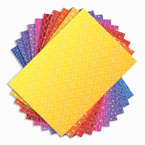 Hot & Cold Geometry - A4 Craft Sheet Pack - 10 sheets