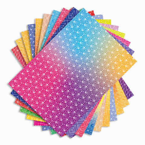 Vibrant Geometry - A4 Craft Sheet Pack - 10 sheets